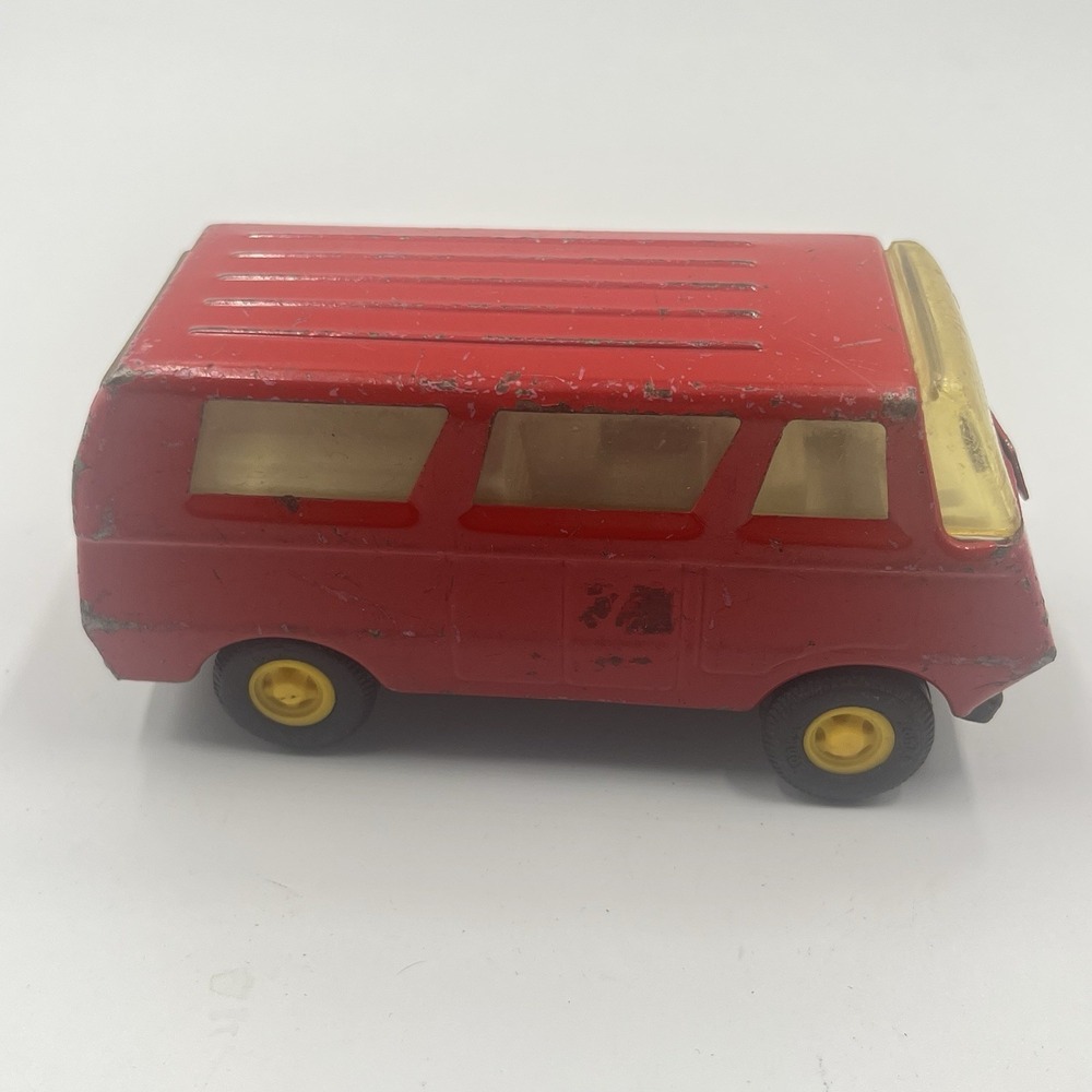 Vintage‎ 1970s Small Red Tonka Van Pressed Steel Toy #55360 - Made in USA - Picture 3 of 9